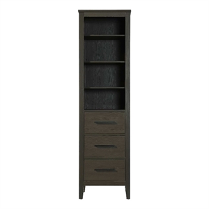 Elegant Kitchen and Bath 20&quot Open Shelving Bath Storage Cabinet in Mocha Brown