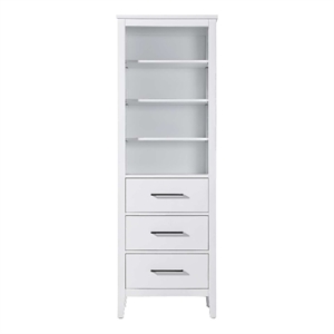 Elegant Kitchen and Bath 24&quot Open Shelving Bath Storage Cabinet in White