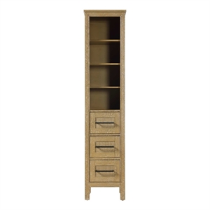 Elegant Kitchen and Bath 16&quot Open Shelving Bath Storage Cabinet in Linen Oak