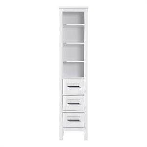 Elegant Kitchen and Bath 16&quot Open Shelving Bath Storage Cabinet in White