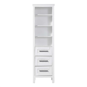Elegant Kitchen and Bath 20&quot Open Shelving Bath Storage Cabinet in White