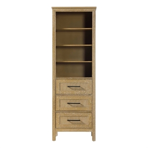 Elegant Kitchen and Bath 24&quot Open Shelving Bath Storage Cabinet in Linen Oak