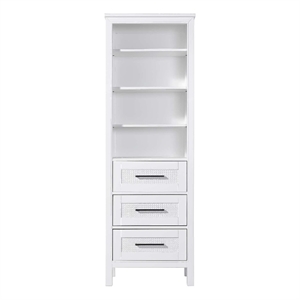 Elegant Kitchen and Bath 24&quot Open Shelving Bath Storage Cabinet in White