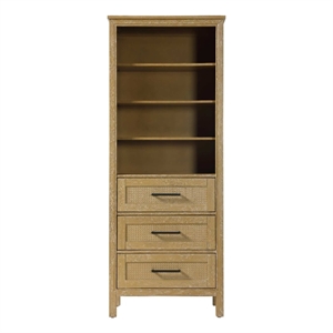Elegant Kitchen and Bath 28&quot Open Shelving Bath Storage Cabinet in Linen Oak