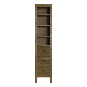 Elegant Kitchen and Bath 16&quot Open Shelving Bath Storage Cabinet in Hazel Oak