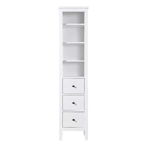 Elegant Kitchen and Bath 16&quot Open Shelving Bath Storage Cabinet in White