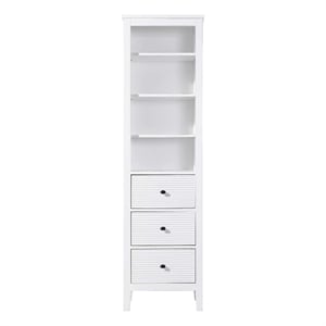 Elegant Kitchen and Bath 20&quot Open Shelving Bath Storage Cabinet in White