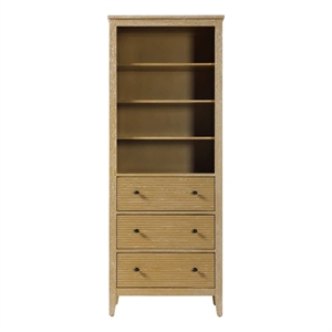 Elegant Kitchen and Bath 28&quot Open Shelving Bath Storage Cabinet in Linen Oak