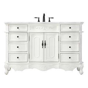 Elegant Kitchen and Bath 54&quot Single Bathroom Vanity in Antique White