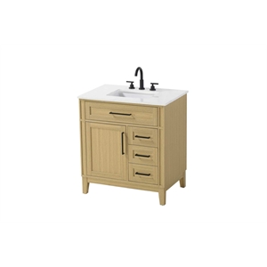 Elegant Kitchen and Bath 32&quot Single Bathroom Vanity in Honey Brown