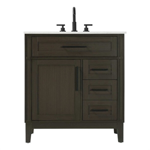 Elegant Kitchen and Bath 32&quot Single Bathroom Vanity in Mocha Brown