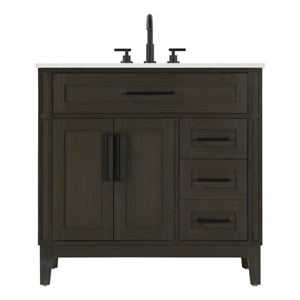Elegant Kitchen and Bath 36&quot Single Bathroom Vanity in Mocha Brown