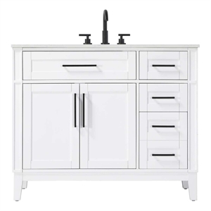 Elegant Kitchen and Bath 42&quot Single Bathroom Vanity in Honey White