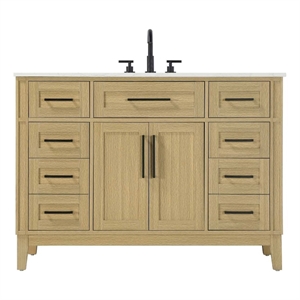 Elegant Kitchen and Bath 48&quot Single Bathroom Vanity in Honey Brown