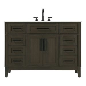 Elegant Kitchen and Bath 48&quot Single Bathroom Vanity in Mocha Brown