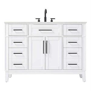 Elegant Kitchen and Bath 48&quot Single Bathroom Vanity in Honey White