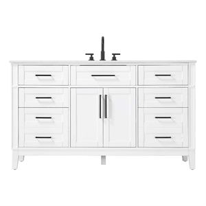 Elegant Kitchen and Bath 60&quot Single Bathroom Vanity in White