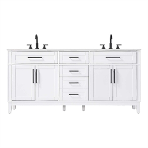 Elegant Kitchen and Bath 72&quot Double Bathroom Vanity in White