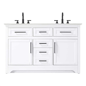 Elegant Kitchen and Bath 54&quot Double Bathroom Vanity in White