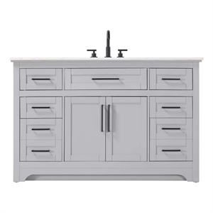 Elegant Kitchen and Bath 54&quot Single Bathroom Vanity in Grey