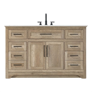Elegant Kitchen and Bath 54&quot Single Bathroom Vanity in Natural Oak