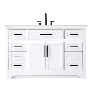 Elegant Kitchen and Bath 54&quot Single Bathroom Vanity in White