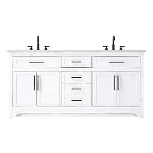 Elegant Kitchen and Bath 72&quot Double Bathroom Vanity in White