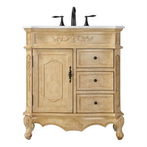 Elegant Kitchen and Bath 32&quot Single Bathroom Vanity in Antique Beige