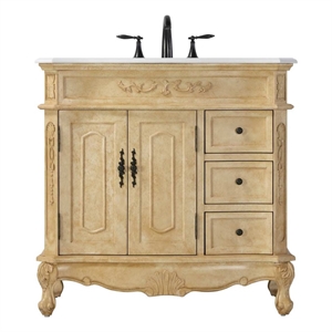 Elegant Kitchen and Bath 36&quot Single Bathroom Vanity in Antique Beige