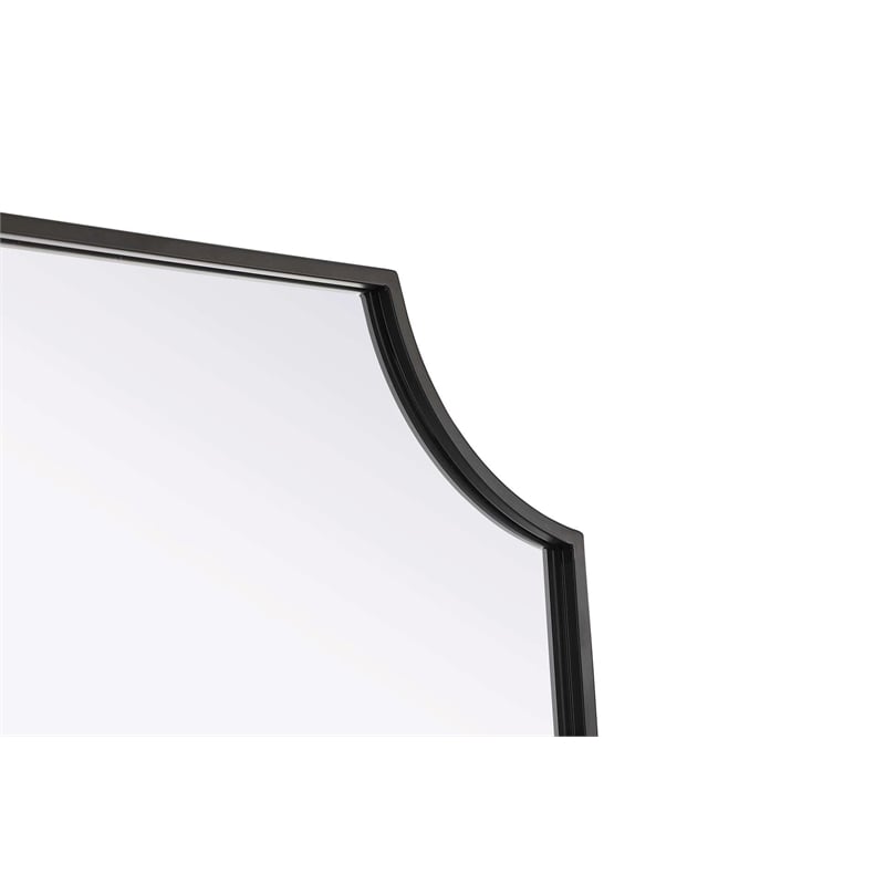 Elegant Kitchen and Bath Notched Metal Mirror 22X30