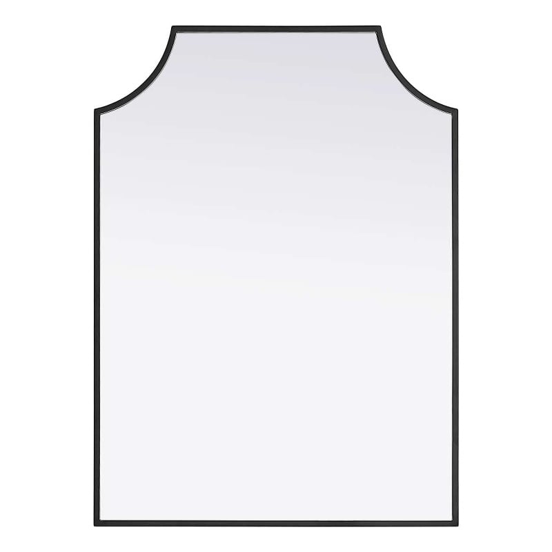 Elegant Kitchen and Bath Notched Metal Mirror 22X30