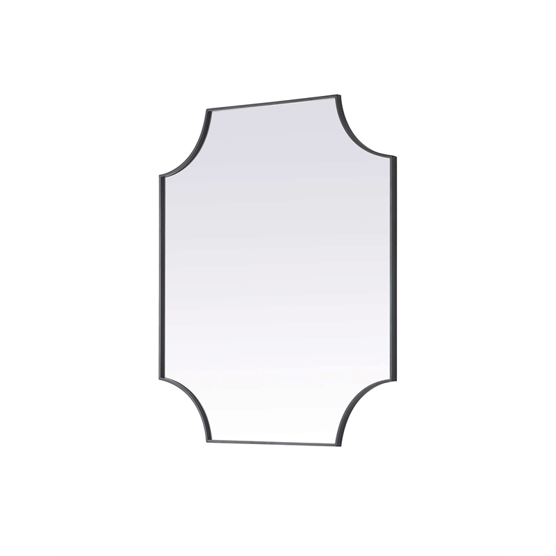 Elegant Kitchen and Bath Notched Metal Mirror 36X42