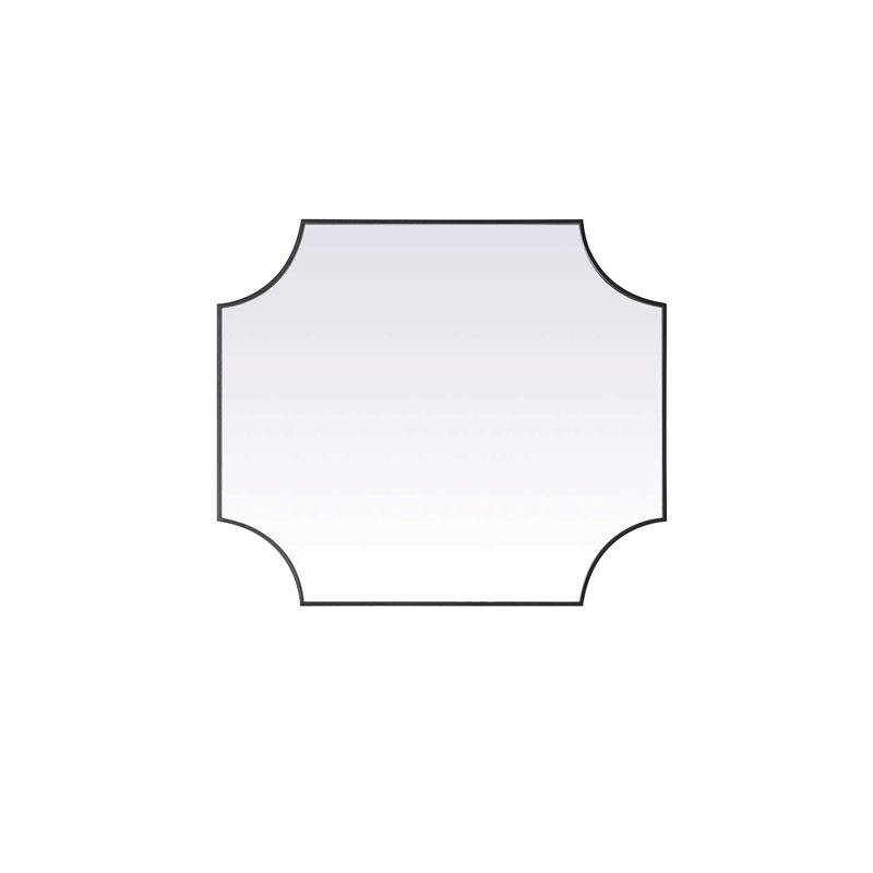 Elegant Kitchen and Bath Notched Metal Mirror 36X42