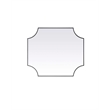 Elegant Kitchen and Bath Notched Metal Mirror 36X42