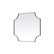 Elegant Kitchen and Bath Notched Metal Mirror 36X42