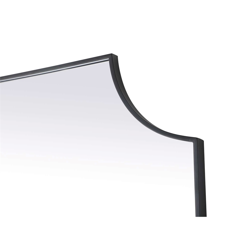 Elegant Kitchen and Bath Notched Metal Mirror 36X42