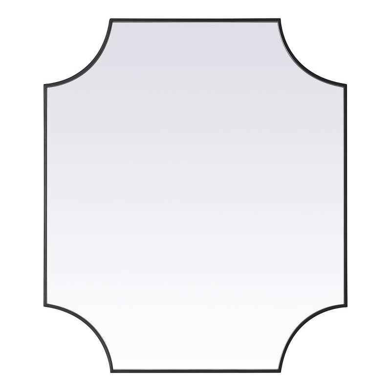 Elegant Kitchen and Bath Notched Metal Mirror 36X42