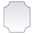 Elegant Kitchen and Bath Notched Metal Mirror 36X42