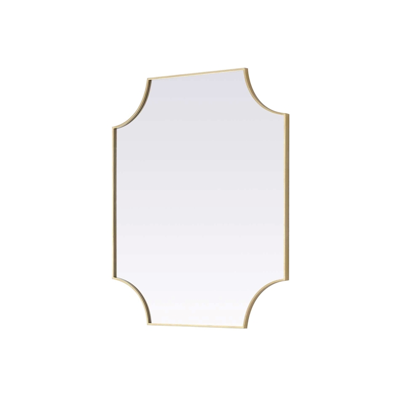 Elegant Kitchen and Bath Notched Metal Mirror 36X42