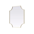 Elegant Kitchen and Bath Notched Metal Mirror 36X42