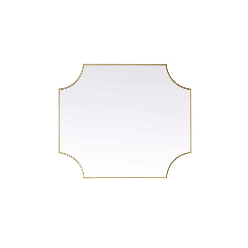 Elegant Kitchen and Bath Notched Metal Mirror 36X42