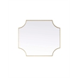 Elegant Kitchen and Bath Notched Metal Mirror 36X42