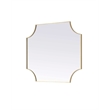 Elegant Kitchen and Bath Notched Metal Mirror 36X42