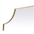 Elegant Kitchen and Bath Notched Metal Mirror 36X42