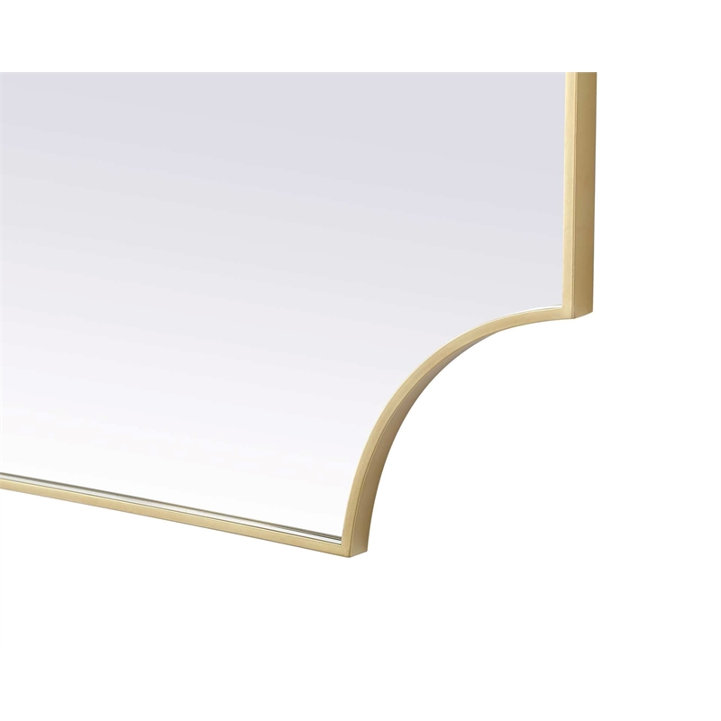 Elegant Kitchen and Bath Notched Metal Mirror 36X42