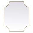 Elegant Kitchen and Bath Notched Metal Mirror 36X42