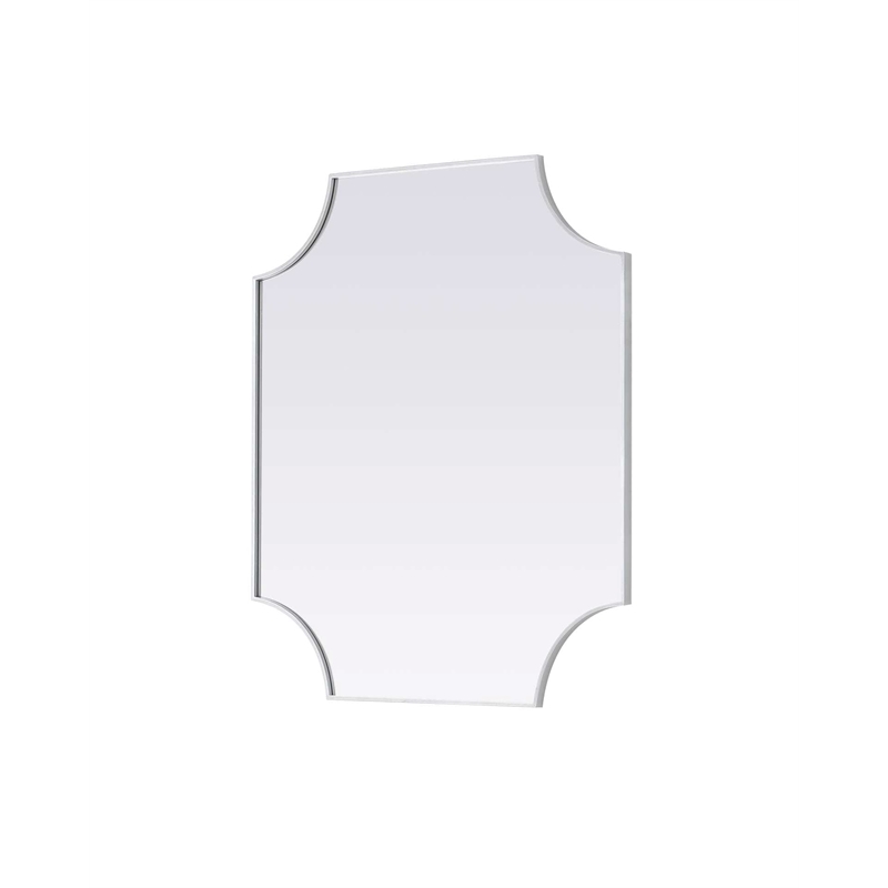 Elegant Kitchen and Bath Notched Metal Mirror 36X42