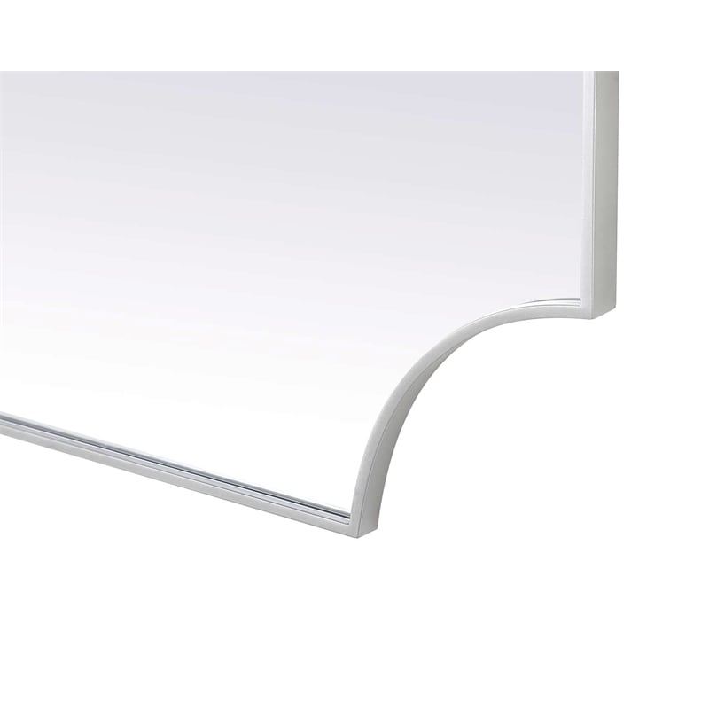 Elegant Kitchen and Bath Notched Metal Mirror 36X42