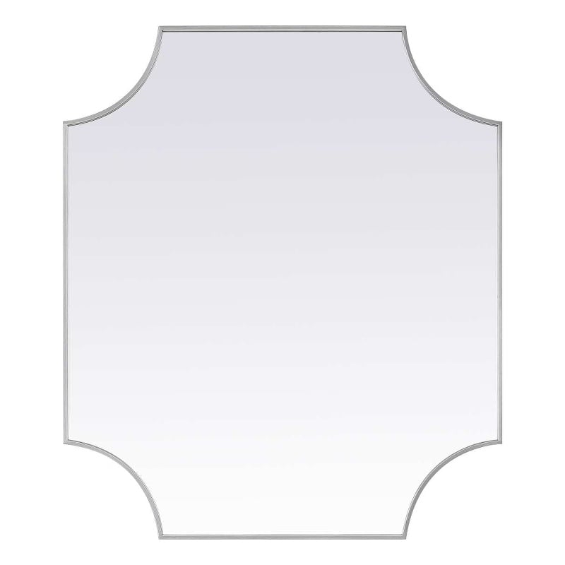 Elegant Kitchen and Bath Notched Metal Mirror 36X42