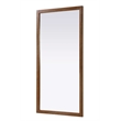 Elegant Kitchen and Bath Noah Rectangle Wood Mirror 72 X 36 in Brandy Walnut